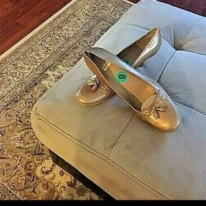 Stuart Weitzman Leather Pumps Wood Heels with Tass